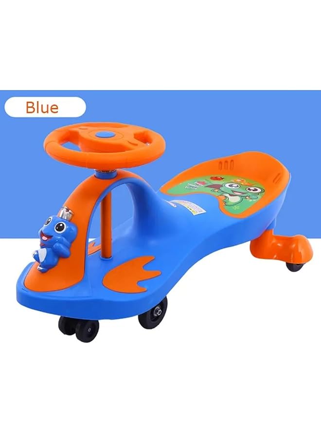 MAAS Amazing Swing Car With 360 Degree Swivel Handle And Light Up Pu Wheels For Kids Twist Rotate And Go Multi Color Product (Blue) - Image 1