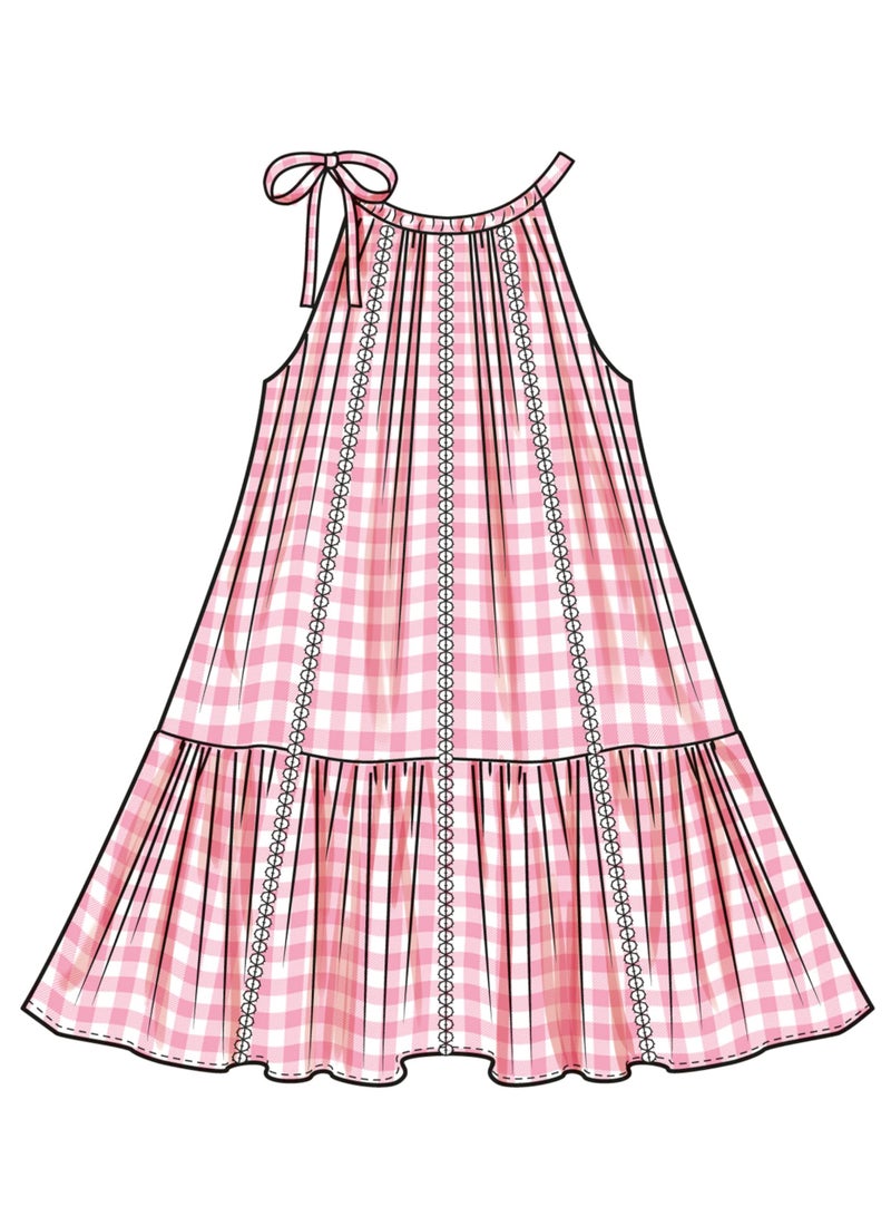 Simplicity SS3146K5 Girls' Lined Halter Dresses Sewing Pattern Packet, Design Code S3146, Sizes 7-8-10-12-14 - Image 5