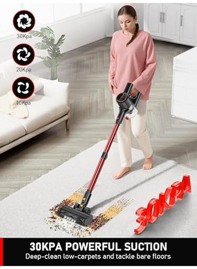 سنشر مكنسة A27R اللاسلكية متعددة الاستخدامات (8 في 1) – بثلاثة أوضاع للشفط، شاشة LED، مدة تشغيل ‎40‎ دقيقة، تصميم مضاد لتشابك الشعر، خفيفة الوزن، مثالية للأرضيات الخشبية والسجاد وشعر الحيوانات - Image 2