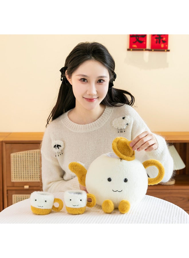 Genuine Creative Teapot Doll Pillow Crossbody Bag Plush Toy For Girlfriends Birthday Gift-Specifications:30* 30cm-Color:Teapot Doll  - Image 3