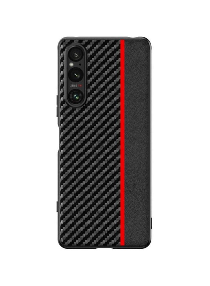 general Carbon Fiber Texture Leather Capa Compatible with Sony Xperia 1 V Case Cover Ultra Thin Shockproof Back Funda For Xperia 1 V - Image 1