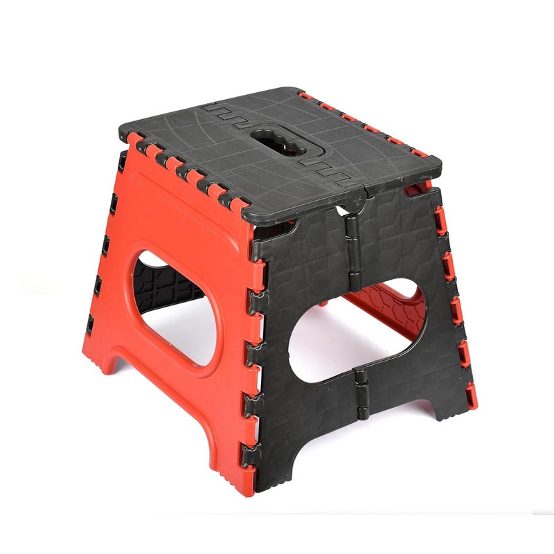 Homestic Homestic Stool Foldable Stool Collapsible Camping Chair Stool for OutdoorFishingHikingGardeningTravel Portable Stool Multipurpose Sitting Stool Small Red Black  - Image 2