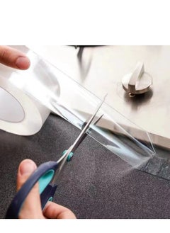 Caulk Strip, Self Adhesive Caulk Tape Caulking Sealing Tape, for Kitchen Countertop Sink Bathtub, Bathroom Toilet and Floor Wall Edge Protector (5mm W x 10m L) 1 Roll
