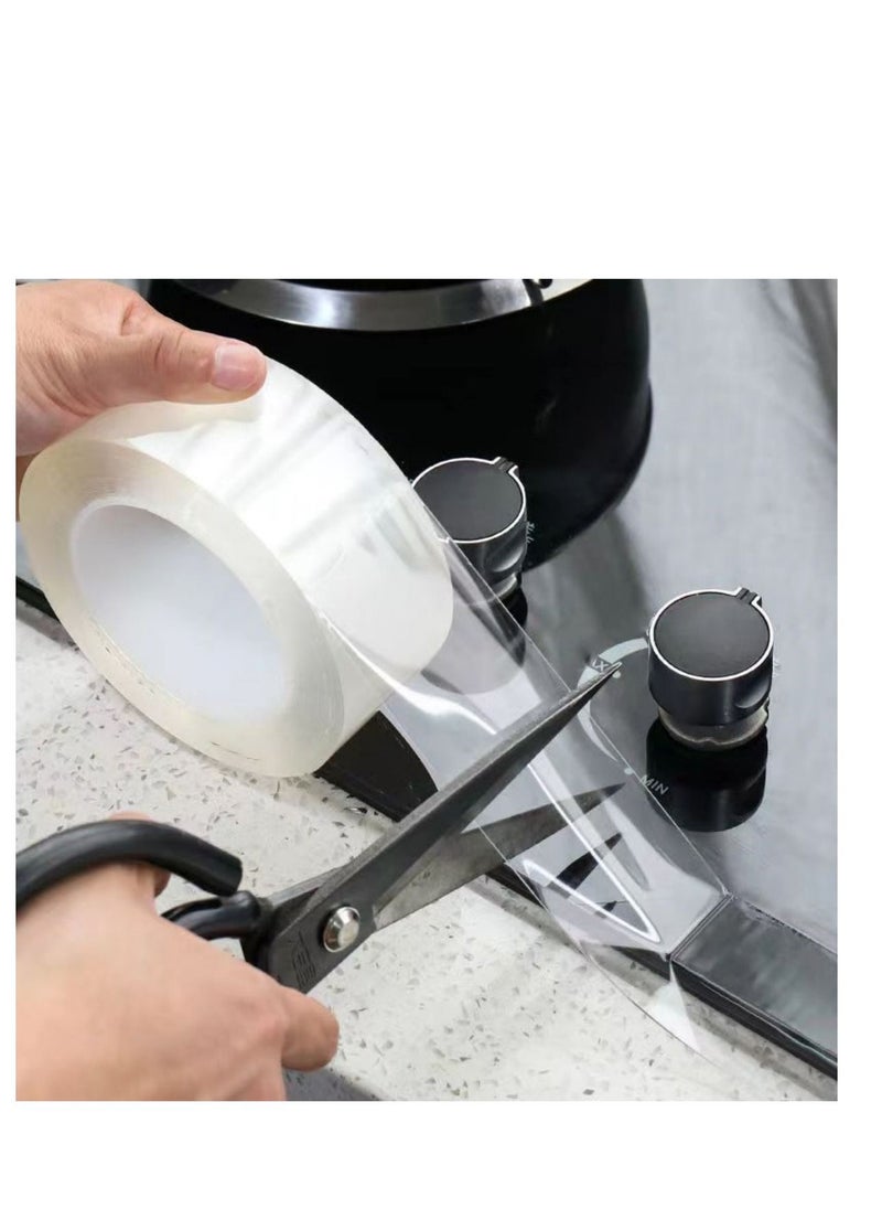 Generic - Caulk Strip, Self Adhesive Caulk Tape Caulking Sealing Tape, for Kitchen Countertop Sink Bathtub, Bathroom Toilet and Floor Wall Edge Protector (5mm W x 10m L) 1 Roll - Image 1