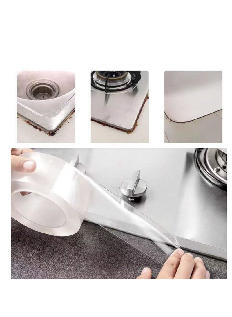 Generic - Caulk Strip, Self Adhesive Caulk Tape Caulking Sealing Tape, for Kitchen Countertop Sink Bathtub, Bathroom Toilet and Floor Wall Edge Protector (5mm W x 10m L) 1 Roll - Image 1
