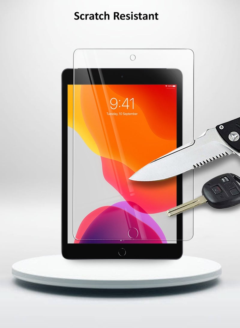 OMAKER واقي شاشة زجاجي مقوى عالي الدقة لجهاز Apple iPad 10.2 2021 و2020 و2019 مقاس 10.2 بوصة مضاد للانعكاس ومضاد للفقاعات وصلابة 9H 0.26 مم وحواف مستديرة وسهولة التركيب - Image 5