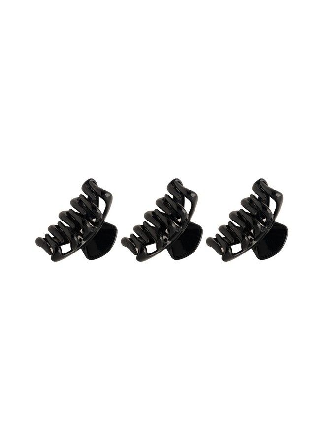ACCESSHER Regular Wear Simple Black Color Acrylic Hair Clip Clutcher For Women And Girls Pack Of 3 - Image 1
