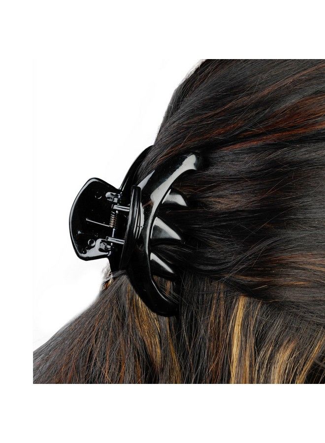 ACCESSHER Regular Wear Simple Black Color Acrylic Hair Clip Clutcher For Women And Girls Pack Of 3 - Image 3