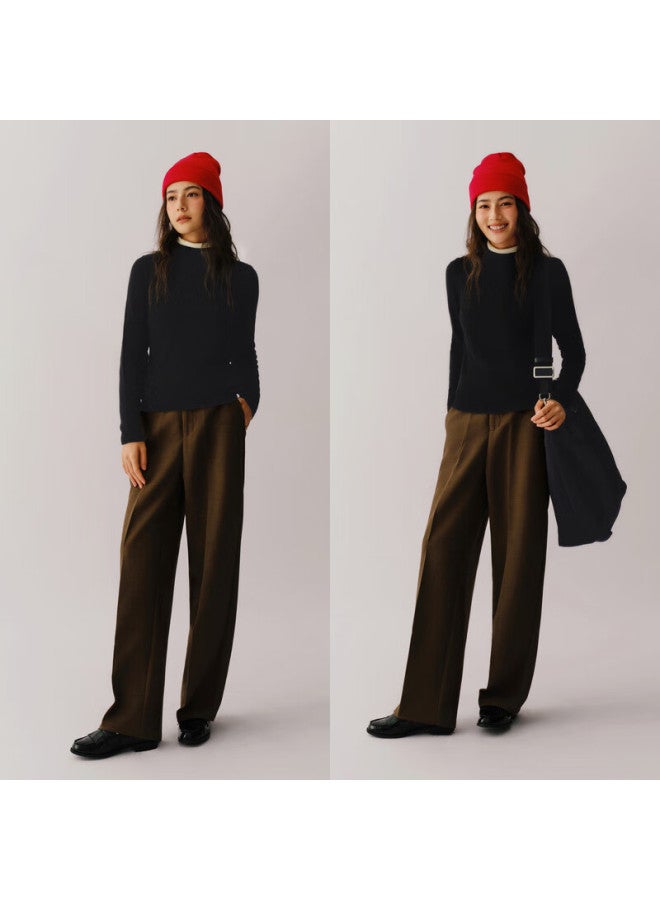 SEMIR Semir Meili Nu Solid Color Wool Sweater For Women, Winter New Style, Semi-turtleneck Base Layer, Machine Washable, 109724107001  - Image 4