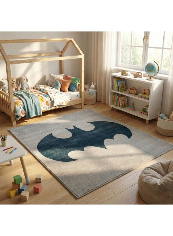 DANUBE HOME Knight Kids Rug  | Washable Kids Rugs Style | Polypropylene + Polyester Area Rug Floor Covering | Indoor Carpet For Living Room Dining Bedroom 160X230cm-Grey - Image 1