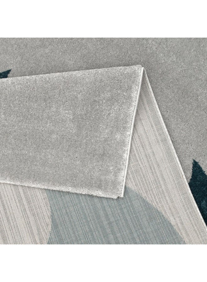 DANUBE HOME Knight Kids Rug  | Washable Kids Rugs Style | Polypropylene + Polyester Area Rug Floor Covering | Indoor Carpet For Living Room Dining Bedroom 160X230cm-Grey - Image 3