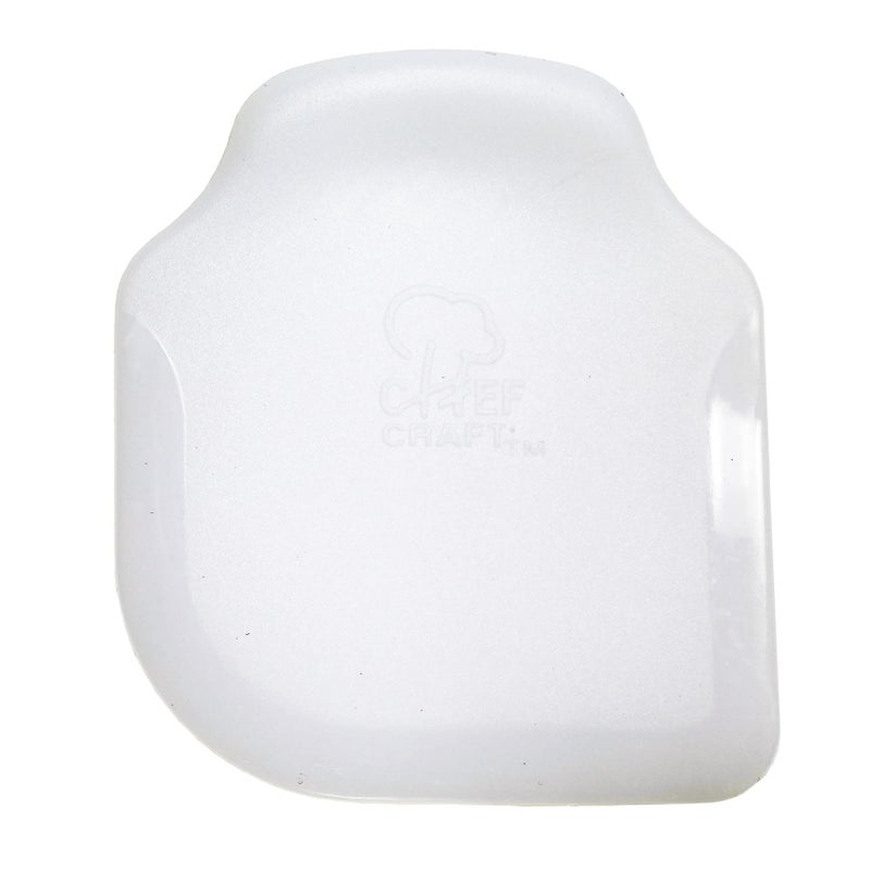 Chef Craft Basic Plastic Pan Scraper  3 inch Length 2.5 inch Wide  White
