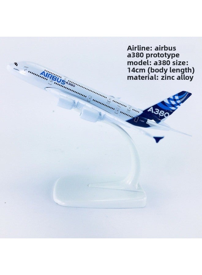 Special Offer-Alloy China Southern Airlines China Air China East China Airlines Hokkaido Airlines Artificial Aircraft Model-Color:14cm Airbus A380 Prototype  - Image 1