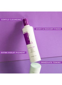 FANOLA Color Depositing Purple Shampoo Toner 11.8 Oz For Blonde Silver Gray Anti Brass Remove Yellow Tones & Brassiness From Highlightedbleached Hair  - Image 4