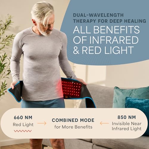 Lifepro Red Light Therapy Belt – Infrared Red Light Therapy for Body, Back and Shoulder - 660nm & 850nm Near Infrared Heating Pad – Adjustable & Portable for Wellness & Relaxation - Image 5