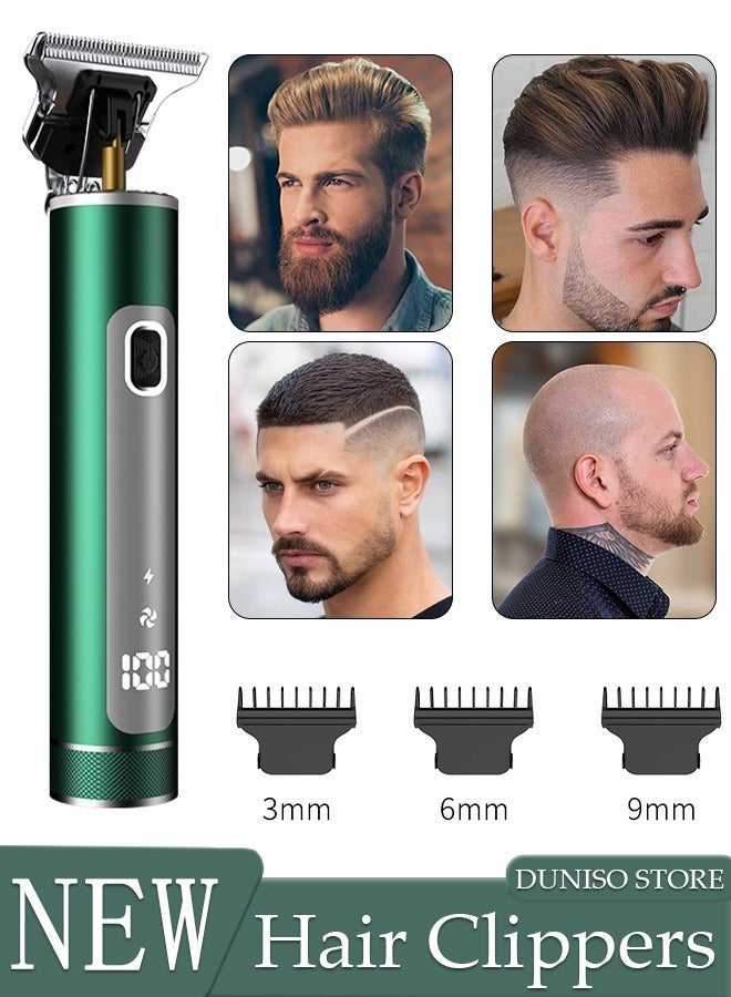 DUNISO Smart Hair Clippers Electric with 3 Kinds of Positioning Combs Turbo Motor Hair Cutting Kit Pro Mens Clippers for LED Display Cordless Rechargeable Hair Trimmer Set Professional Barbers Grooming Kit - Image 1