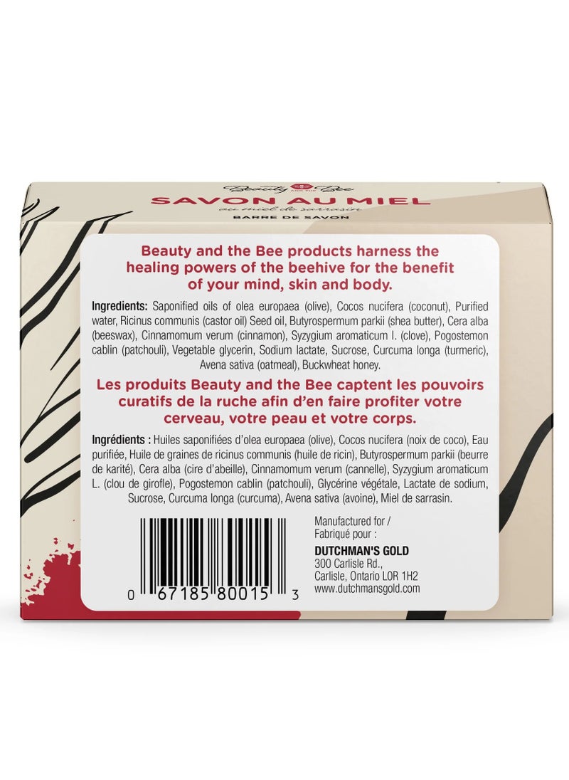beauty and the bee Organic Soap with Buckwheat Honey – 115g, Daily Cleanser for Sensitive Skin, Suitable for Face and Body, Deeply Nourishing and Moisturizing  - Image 4