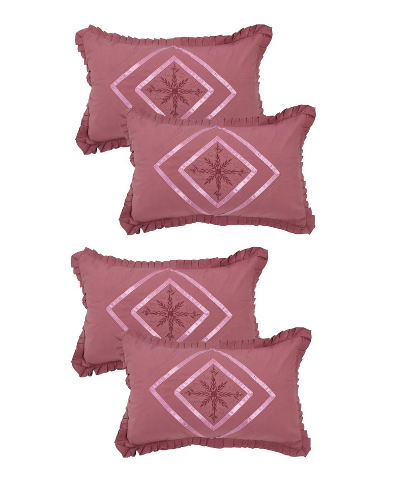 Rj Products Embroidery Pillow Cover Onion Color Set of 4 Pieces - Image 5