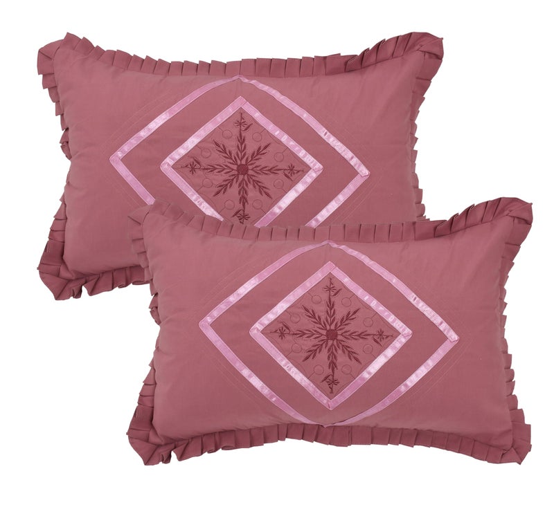 Rj Products Embroidery Pillow Cover Onion Color Set of 4 Pieces - Image 2