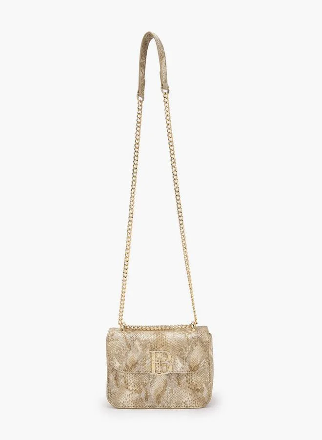 Flora Bella By Shoexpress FLORA BELLA METALLIC PU CROSSBODY BAG WITH ADJUSTABLE SHOULDER STRAP Ramadan Collection
