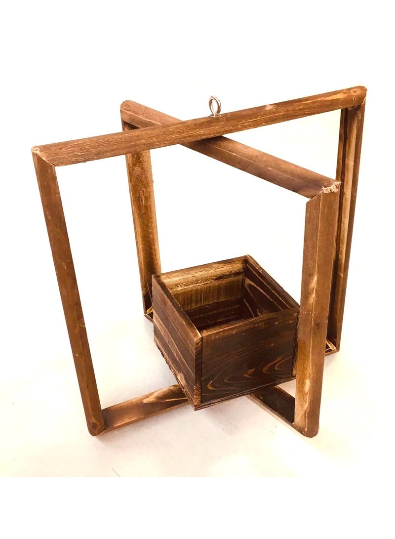FFD Wooden Hanging Flower Pot 39x39x20 - Image 1