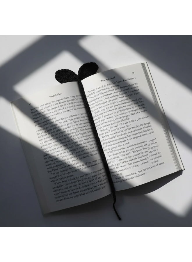 إشارة مرجعية مصنوعة يدويًا بالكروشيه بتصميم أوراق الشجر – إشارة مرجعية لطيفة من الخيوط، إكسسوار قراءة أنيق للكتب والهدايا - Image 2