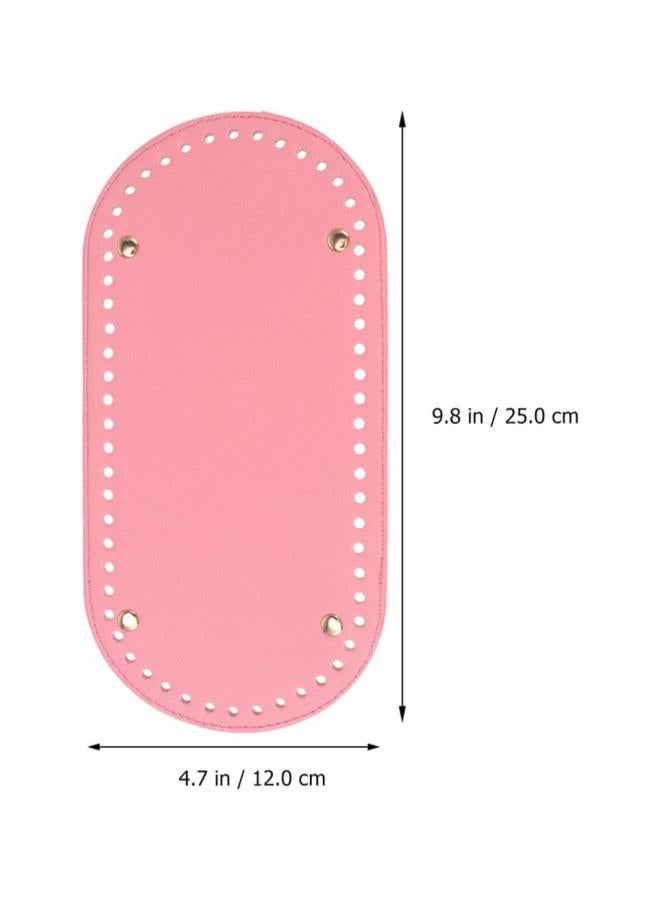 klarako DIY Knitting Crochet Pu Leather Bag Bottom Shaper Handbag Purse Base Shaper DIY Bag Accessories Pink  - Image 2