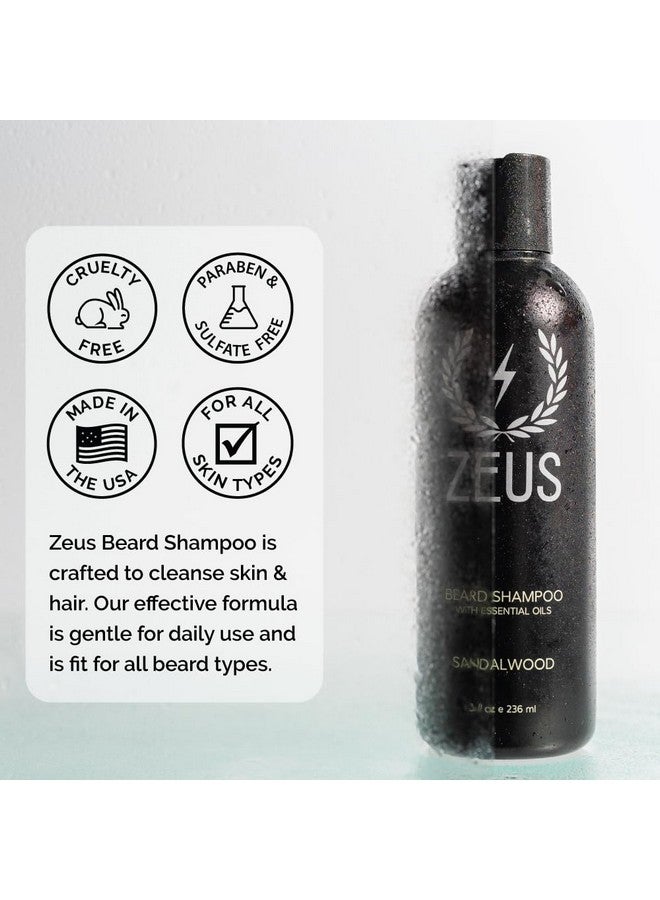 Zeus Beard Shampoo Wash, Cleansing & Moisturizing Beard Wash With Green Tea & Natural Ingredients To Soften Beard 8 Oz (Made In Usa) Verbena Lime - Image 4
