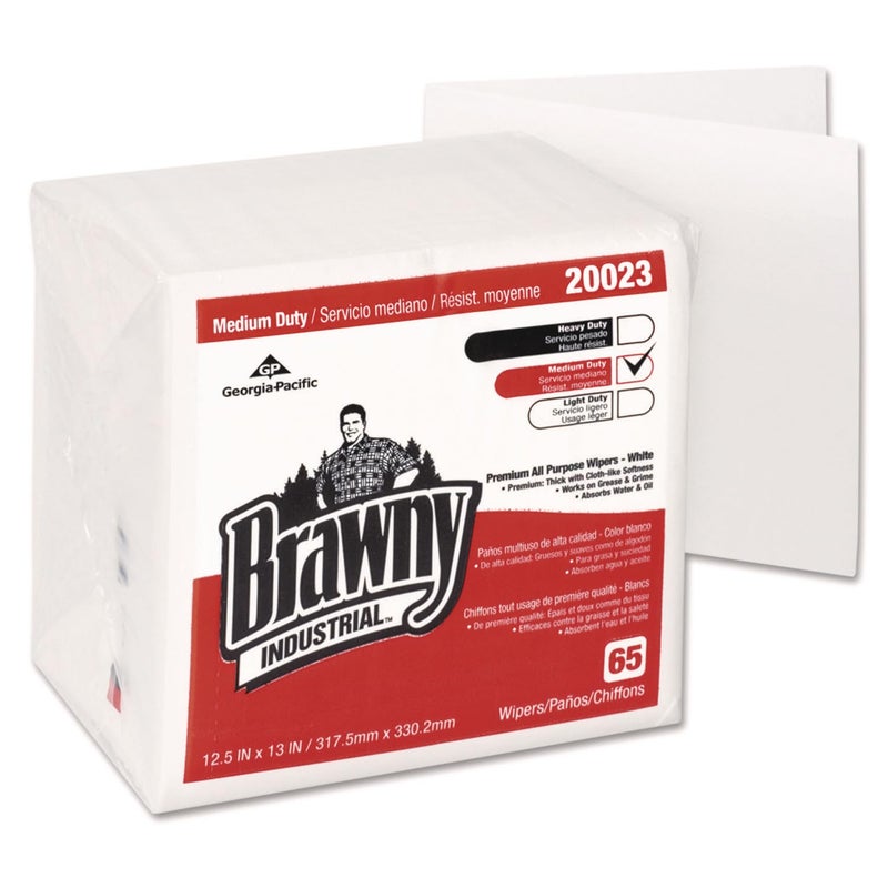 Georgia-Pacific GeorgiaPacific GP Brawny Professional D400 Disposable Cleaning Towel 14Fold White 20023 - Image 3