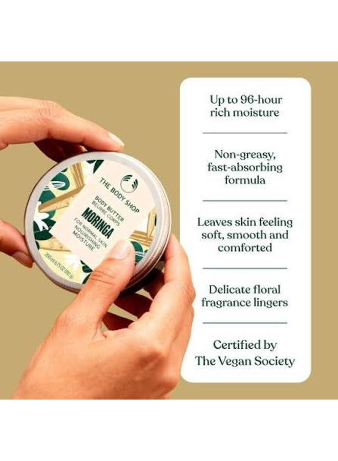 THE BODY SHOP Moringa Body Butter 200ml | Rich Nourishing Body Moisturizer for Soft, Smooth & Hydrated Skin with Fresh Moringa Fragrance - Image 4