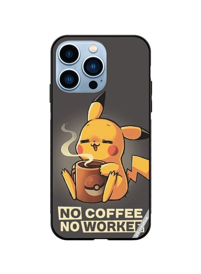 VR CREATIVE Protective Case Cover For Apple iPhone 14 Pro No Coffe No Workk Design Multicolour - Image 1