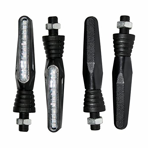 SORAX 12V Flashing Turn Signals LED Blue Bright Lights Rear Blinker Indicator Universal All Bike Models KTM EXC 300 Duke 390 125 200 RC 390 640 LC4 (Set of 4) (MW-KTM-Style-4Pcs) - Image 1
