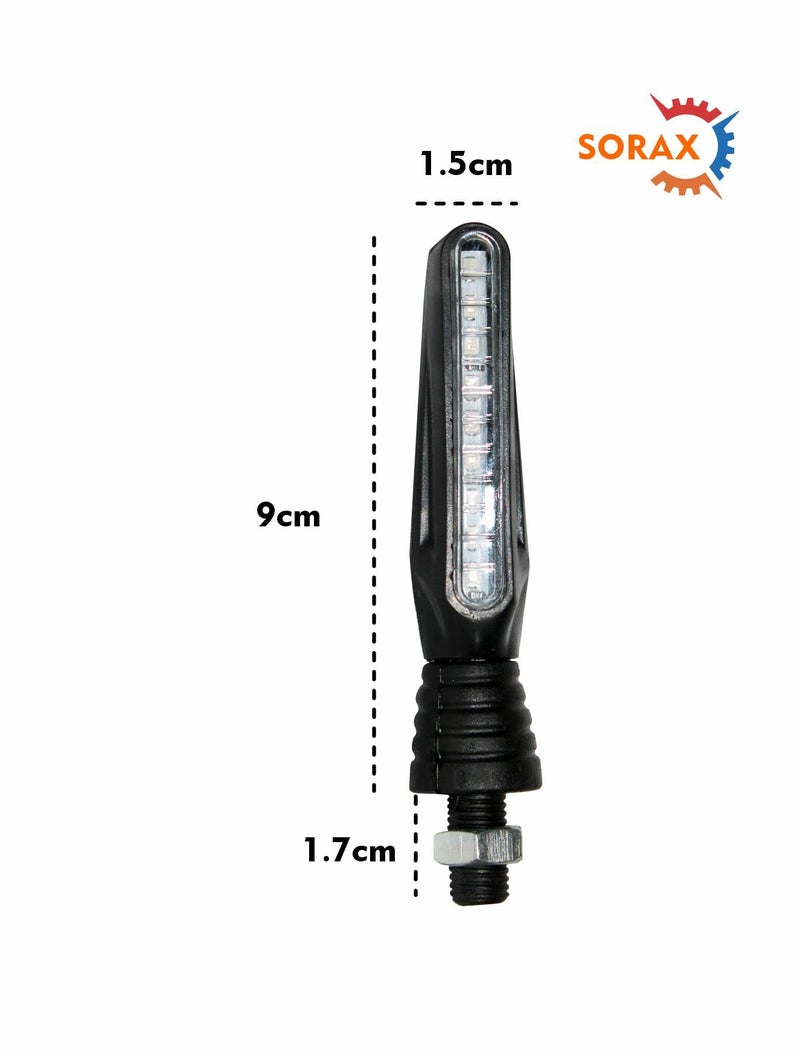 SORAX 12V Flashing Turn Signals LED Blue Bright Lights Rear Blinker Indicator Universal All Bike Models KTM EXC 300 Duke 390 125 200 RC 390 640 LC4 (Set of 4) (MW-KTM-Style-4Pcs) - Image 5