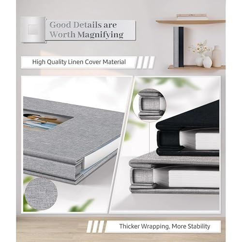 GKN Photo Album Self Adhesive 40 Pages | DIY Scrapbook Album with Linen Cover | Wedding, Anniversary & Family - Image 5