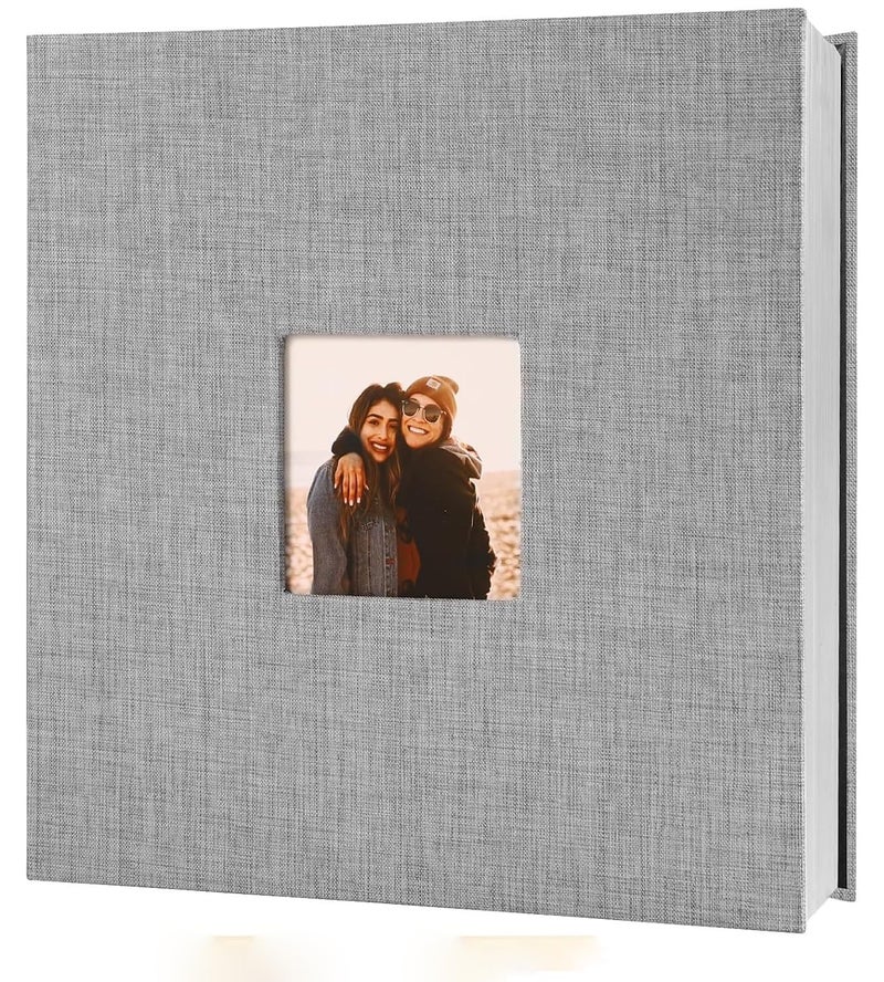 GKN Photo Album Self Adhesive 40 Pages | DIY Scrapbook Album with Linen Cover | Wedding, Anniversary & Family - Image 1