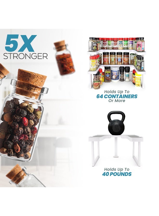 Bathroom Racks, Multifunctional Adjustable Kitchen Bathroom Racks Can be Stacked to Organize Storage Racks Seasoning Pot Shelf Accessories - Image 4