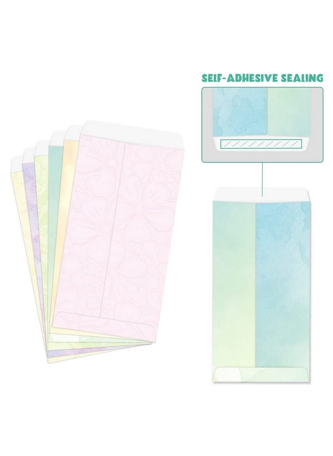Kidepoch Paper Master Envelope Set 12 Packs Of Flora Letter Envelopes Decorated Printer Stationery Paper Sets With A Variety Of Designs And Automatic Aealing，9.7X4.7Inches  - Image 3
