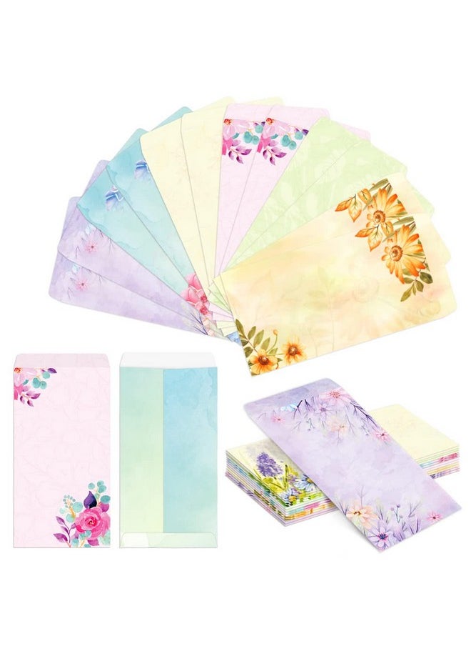 Kidepoch Paper Master Envelope Set 12 Packs Of Flora Letter Envelopes Decorated Printer Stationery Paper Sets With A Variety Of Designs And Automatic Aealing，9.7X4.7Inches  - Image 2