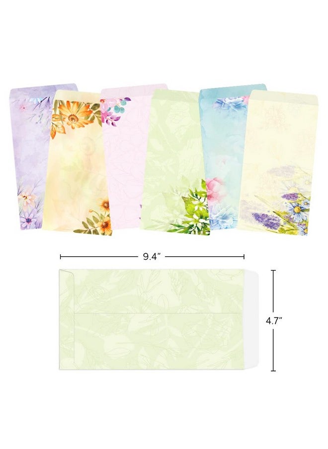 Kidepoch Paper Master Envelope Set 12 Packs Of Flora Letter Envelopes Decorated Printer Stationery Paper Sets With A Variety Of Designs And Automatic Aealing，9.7X4.7Inches  - Image 4