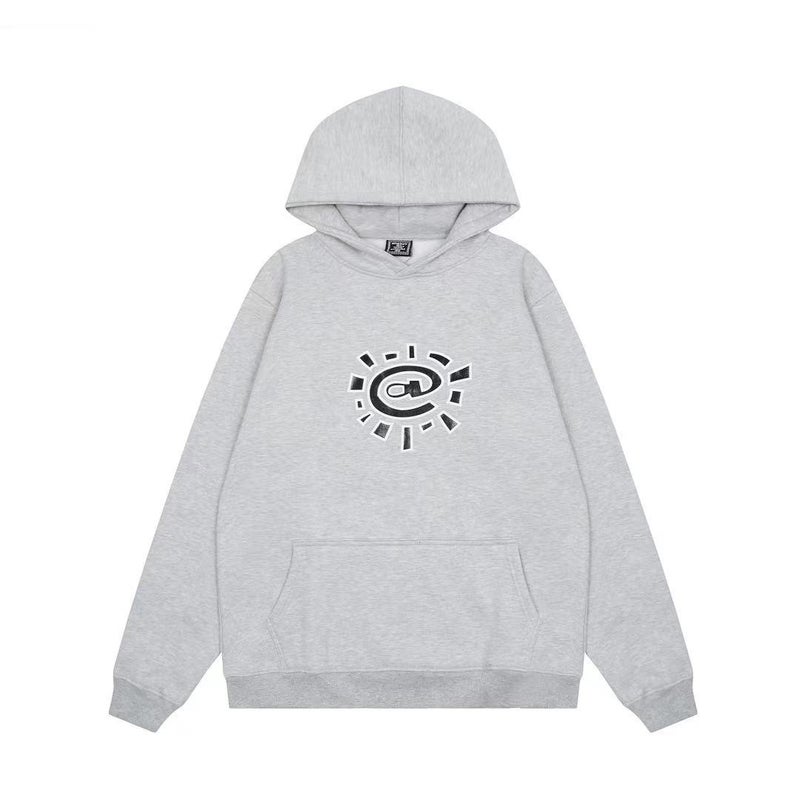 Fleece-Lined Hoodie  Casual Pants Couple Set 01 gray sweatshirt