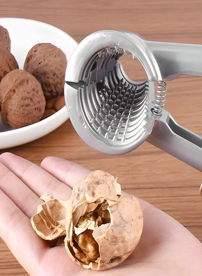 COSYOO 3 PCS Nut Crackers Tools Pecan Cracker, Heavy Duty Stainless Steel Nutcracker, Multi-Function Metal Nutcracker Walnut Cracking Tool with Non-Slip Handle, Includes Nut Pick - Image 2