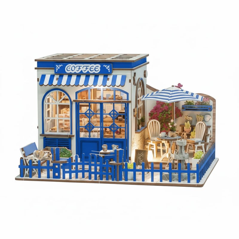 MAKEASY Book Nook Kit DIY Miniature House Kit for Adults and Teens 3D Wooden Puzzle Bookshelf Insert Decor Booknook Tiny House Model Craft Kit Creative Gifts for Family Friends - Image 3