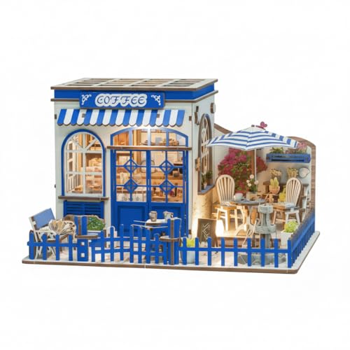 MAKEASY Book Nook Kit DIY Miniature House Kit for Adults and Teens 3D Wooden Puzzle Bookshelf Insert Decor Booknook Tiny House Model Craft Kit Creative Gifts for Family Friends - Image 1
