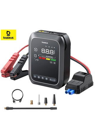 4-in-1 Jump Starter/Tire Inflator/Power Bank - Black