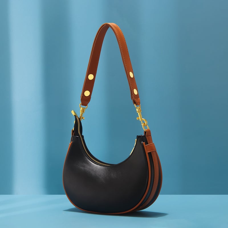 New French-Style Niche Design Underarm Bag, High-End Soft Leather Shoulder Baguette Bag, Spring Baguette Bag For Women - Image 5