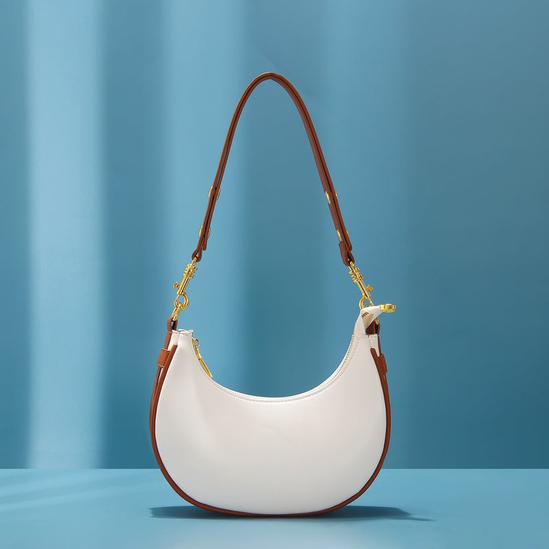 New French-Style Niche Design Underarm Bag, High-End Soft Leather Shoulder Baguette Bag, Spring Baguette Bag For Women - Image 1