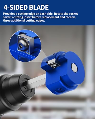 DAYDOOR 8-Piece PVC Pipe Reamer Kit with 1/2", 3/4", 1", 1-1/4", 1-1/2", 2", 3", 4" Heads, 4-Sided Carbide Aluminum Reamer Tool, Plumbing Tools for Schedule 40 PVC, CPVC or ABS - Image 5