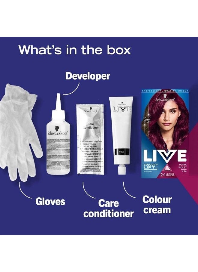 Schwarzkopf - Live Color XXL Luminance L76 Ultra Violet Hair Colour - Image 1