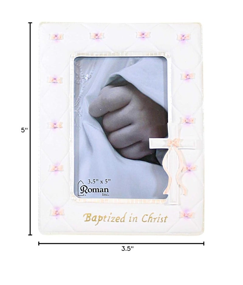 Roman Giftware Inc Sacraments Baptism  Christening 7 H Baptism Girl Frame 35X5Religious Inspirational Durable 5x1x7 - Image 4