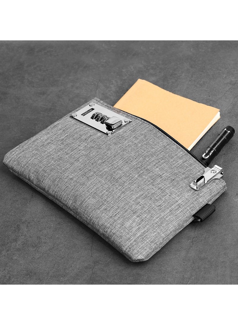 Generic Money Bag with Lock - 5 x 8 Inches, Men & Women's Locking Accessories Pouch for Cash, Bank Deposits, Wallet, Medicine, Phone and Credit Cards - Image 2